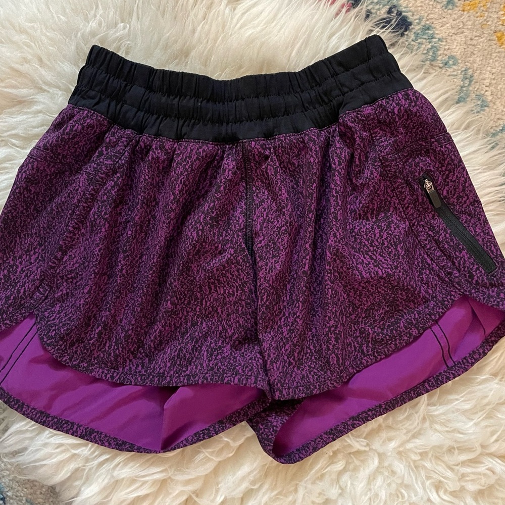 Lululemon Tracker Shorts Purple/Black Marled  6